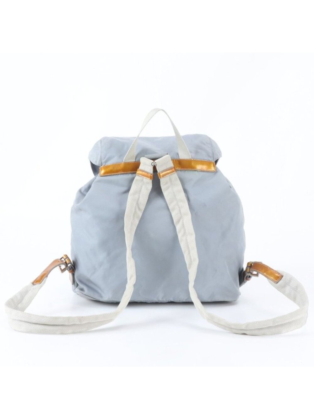★SOLD★ Prada Tessuto Nylon Triangle Logo Leather Backpack - Picture 3 of 11